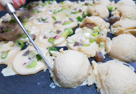 Takoyaki das erste Mal drehen