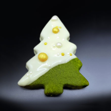 Matcha Christmas Trees with White Chocolate